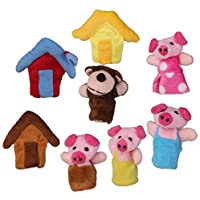 Los mejores  - fhouses Juego de 8 piezas de peluche marionetas historia los 3 cerditos